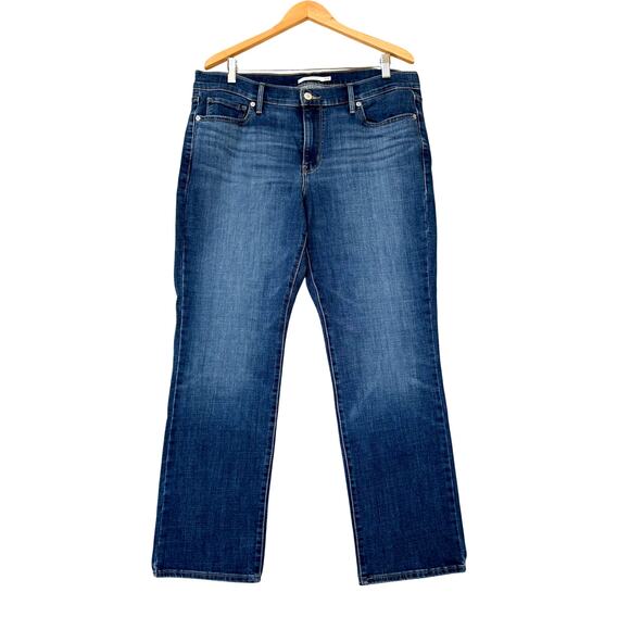 Levis Classic Straight Jeans Womens 16 W Denim Stretch Fall Winter - Picture 1 of 10